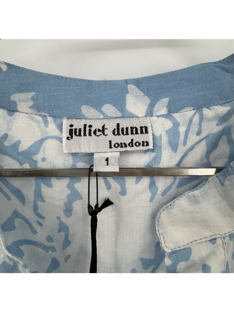 Juliet Dunn Pastel Blue Palladio Flared Sleeve Mini Dress Sz 1/S Small Nwt — image 3 of 8